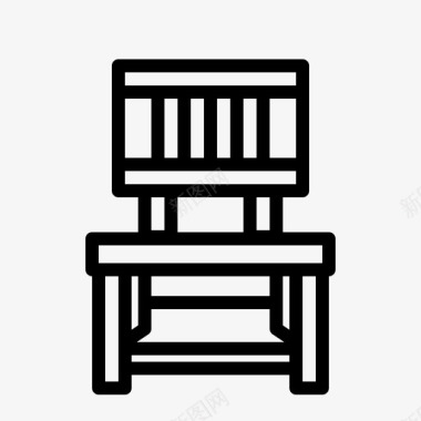 椅子长凳家居图标