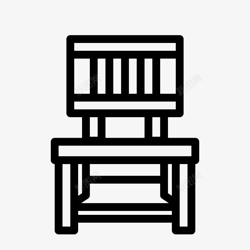 椅子长凳家居svg_新图网 https://ixintu.com 家居 椅子 长凳 室内 木质 内部 轮廓