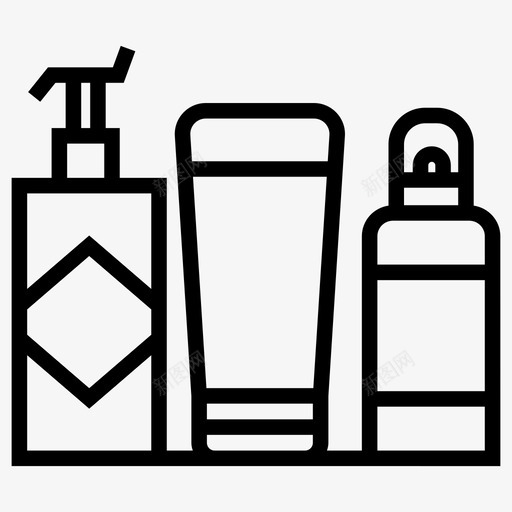spa产品美容产品化妆品svg_新图网 https://ixintu.com 产品 美容产品 化妆品 剃须 套装 美容 美容院 院线 向量 图标