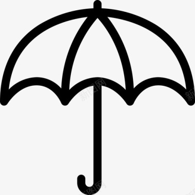 伞秋天雨图标
