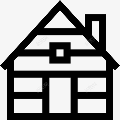 小屋房型27直线型svg_新图网 https://ixintu.com 小屋 房型 直线 线型