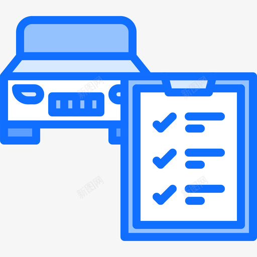 检查表机修工3蓝色svg_新图网 https://ixintu.com 检查表 机修工 蓝色