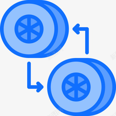 轮胎洗车19蓝色图标