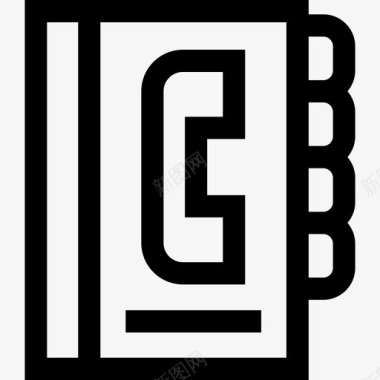 电话簿支持52线性图标