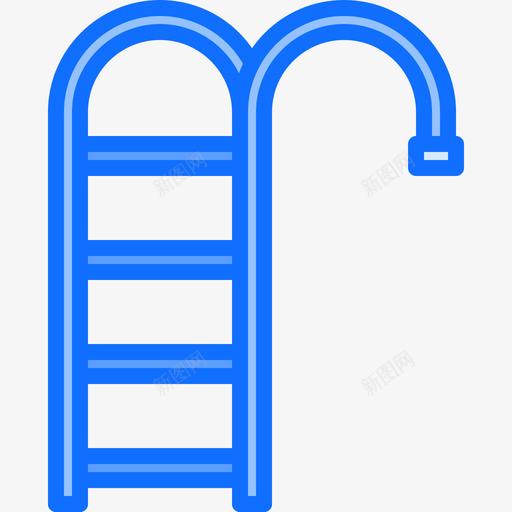 梯子游泳者1蓝色svg_新图网 https://ixintu.com 梯子 游泳者 蓝色