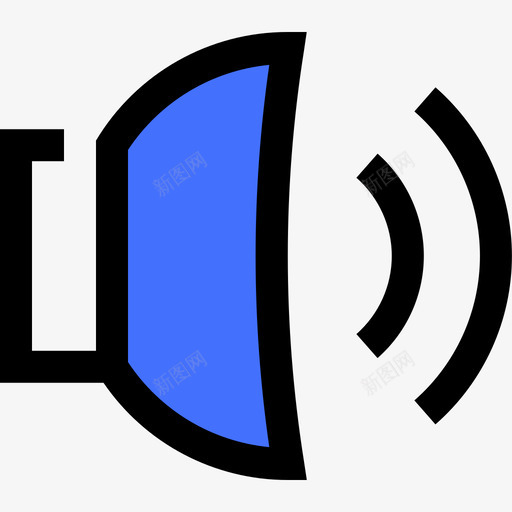 扬声器电子零件蓝色svg_新图网 https://ixintu.com 扬声器 电子零件 蓝色