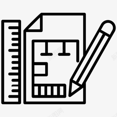 建筑设计建筑绘图图标