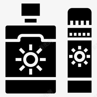 防晒霜美容产品化妆品图标
