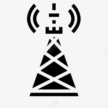 信号塔通信网络图标