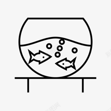 鱼缸33件家居用品图标