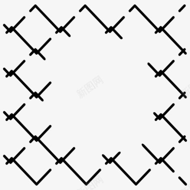 破篱笆铁丝网自由图标