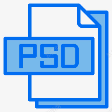 Psd文件文件格式5蓝色图标