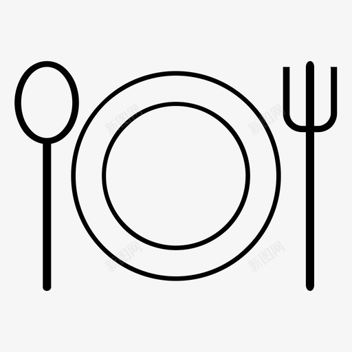 餐盘早餐叉子svg_新图网 https://ixintu.com 餐盘 早餐 叉子 餐食 餐厅