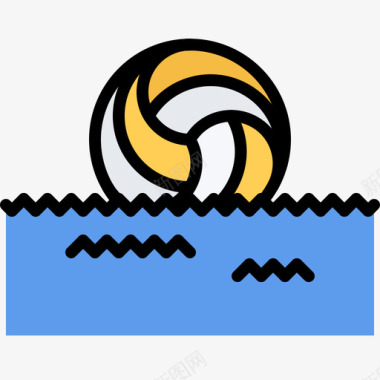 水球游泳运动员2彩色图标