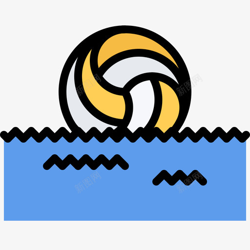 水球游泳运动员2彩色svg_新图网 https://ixintu.com 水球 游泳 运动员 彩色