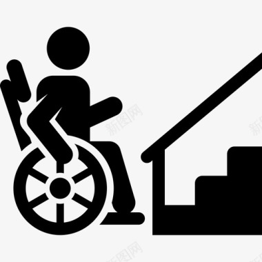 楼梯残疾人援助12已满图标