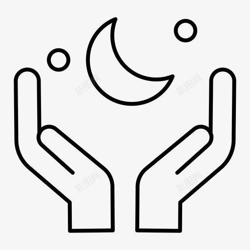 祈祷克雷森开斋节svg_新图网 https://ixintu.com 开斋节 祈祷 克雷 月亮 斋月