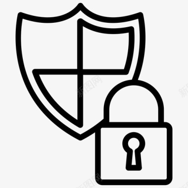 安全和保护加密防火墙图标