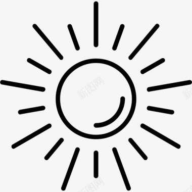 太阳灼热炎热图标