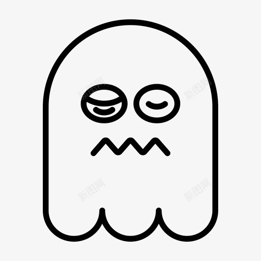 幽灵表情符号幻影svg_新图网 https://ixintu.com 表情 幽灵 符号 幻影 困倦