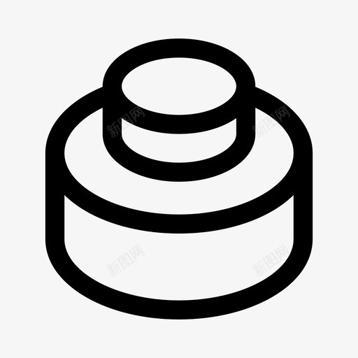 蛋糕3d形状2线性svg_新图网 https://ixintu.com 蛋糕 形状 线性