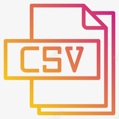 Csv文件文件格式3渐变图标