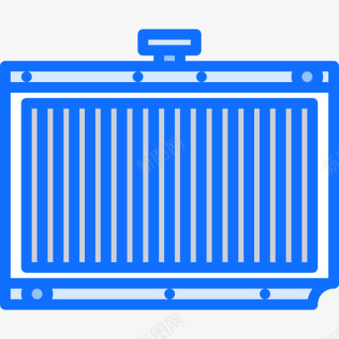 散热器机械3蓝色图标