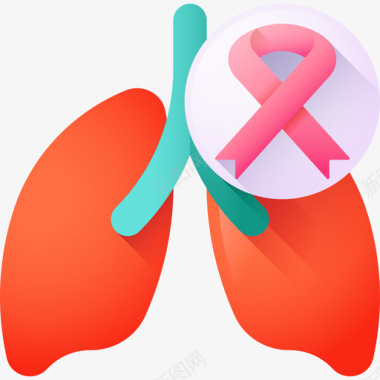 肺癌世界癌症意识日19彩色图标