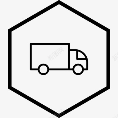 卡车货物物流图标