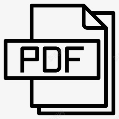 Pdf文件文件格式1线性图标