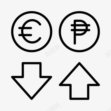 货币互换金融外币图标