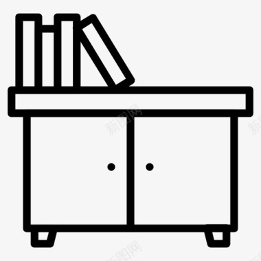 书桌书房家具图标