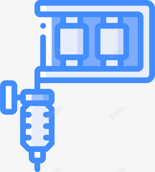 枪纹身17蓝色svg_新图网 https://ixintu.com 纹身 蓝色