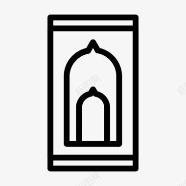 祈祷地毯阿拉伯语伊斯兰教图标