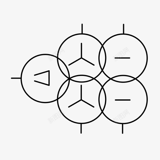 五绕组变压器Asvg_新图网 https://ixintu.com 绕组 变压器