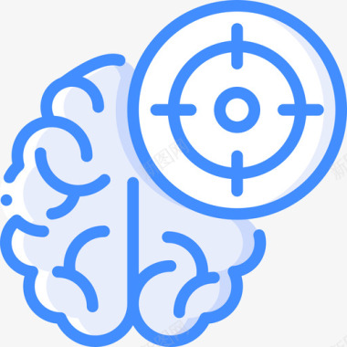 大脑神经病学3蓝色图标