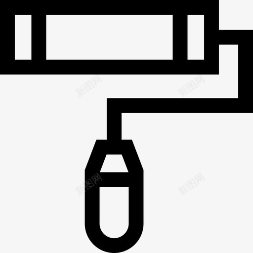 油漆辊结构185线性svg_新图网 https://ixintu.com 油漆 结构 线性