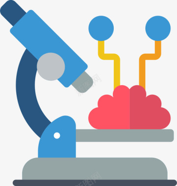 大脑天才5号扁平图标