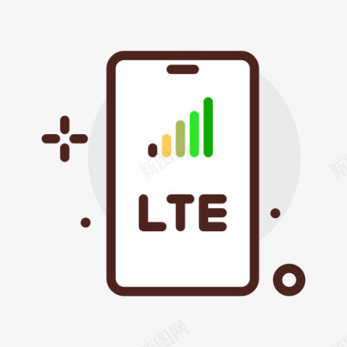 Lte5g2线性颜色图标