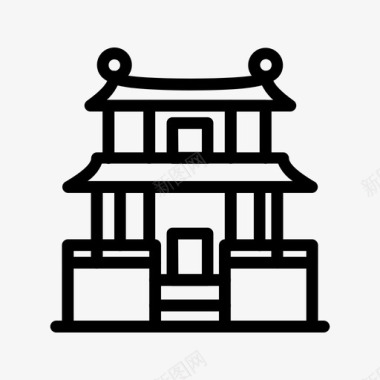 中国建筑住宅餐厅图标