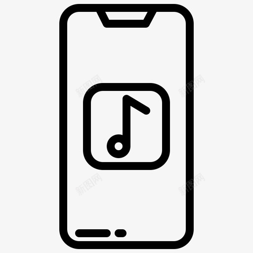 应用程序音乐应用程序1线性svg_新图网 https://ixintu.com 应用程序 音乐 线性