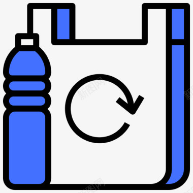 塑料生态235蓝色图标