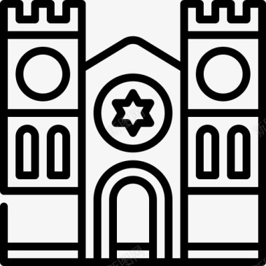 犹太教堂葬礼34直系图标