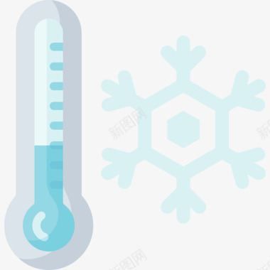 寒冷北极34度平坦图标