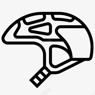 自行车头盔自行车元件线状图标