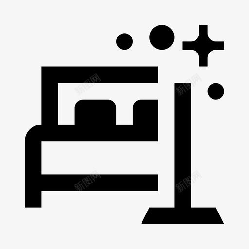 清洁床卧室svg_新图网 https://ixintu.com 清洁 卧室家 线路