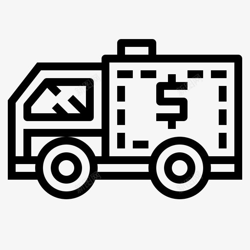 卡车银行送货svg_新图网 https://ixintu.com 卡车 银行 送货 车辆 自动 取款机