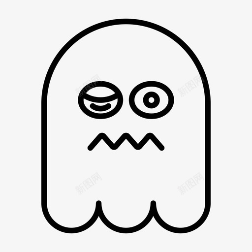 幽灵表情符号幻影svg_新图网 https://ixintu.com 表情 幽灵 符号 幻影 困倦