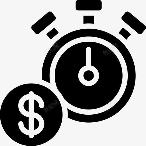 秒表自由职业者5填充svg_新图网 https://ixintu.com 秒表 自由职业者 填充