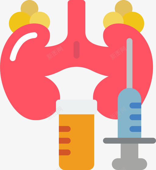 肾上腺体外1扁平svg_新图网 https://ixintu.com 肾上腺 体外 扁平